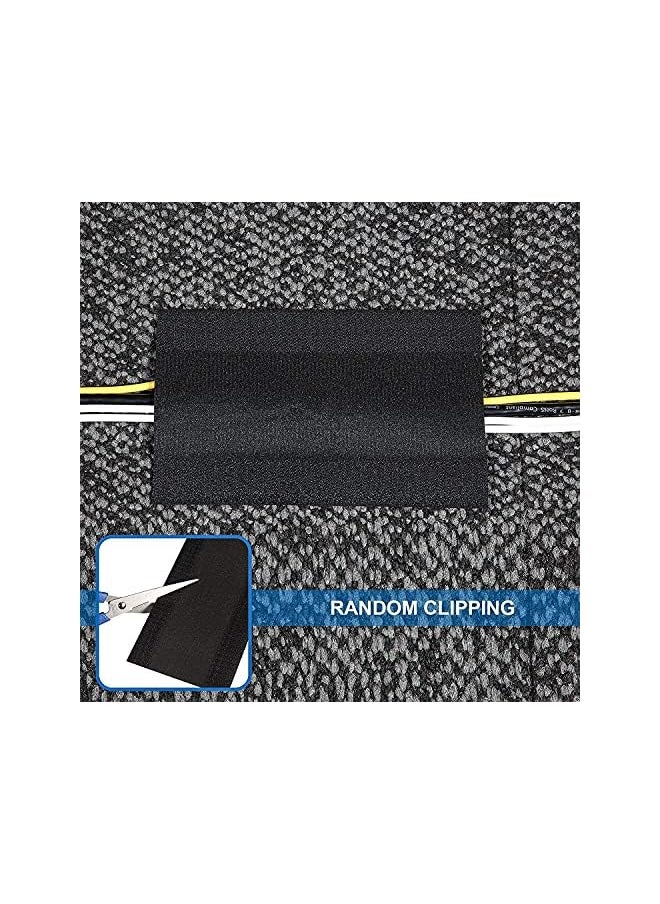 The White Shop WHITE SHOP Cable Grip Floor Cable Cover Cords Cable Protector Cable Management Only for Commercial Office Carpet (Black, 19.69 ft)  - Image 5