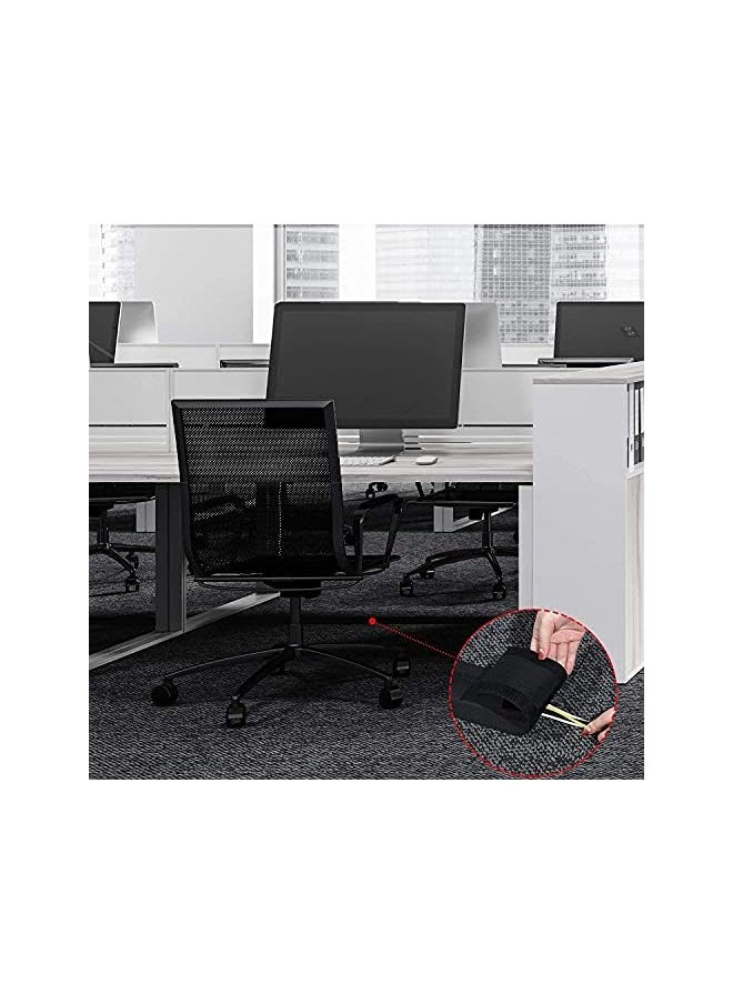 The White Shop WHITE SHOP Cable Grip Floor Cable Cover Cords Cable Protector Cable Management Only for Commercial Office Carpet (Black, 19.69 ft)  - Image 3