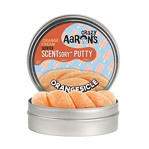 Crazy Aaron's عجينة التفكير المجنونة من آيرونز بنكهة البرتقال للأطفال والكبار، ألعاب علاجية لتخفيف التوتر، لا تجف أبداً، مصنوعة في الولايات المتحدة - Image 1