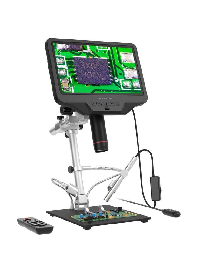 Andonstar AD409 Pro HDMI Digital Microscope with Endoscope, 10.1 inch LCD Screen Soldering Microscope, 300X USB Electronic Camera for PCB Soldering, Windows PC Compatible - Image 1