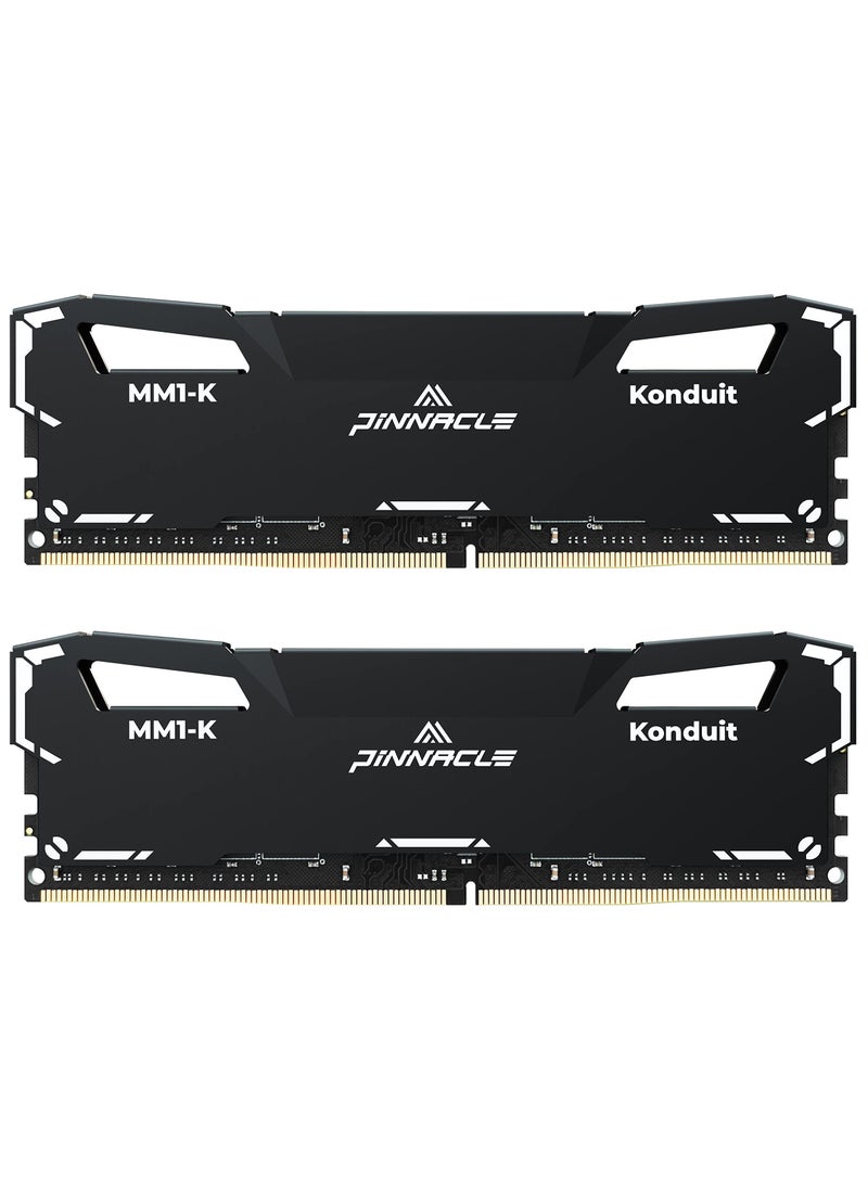 Timetec Timetec Pinnacle Konduit 16GB KIT(2x8GB) DDR4 3200MHz PC4-25600 CL16-18-18-38 XMP2.0 Overclocking 1.35V Compatible for AMD and Intel Desktop Gaming PC Memory Module RAM - Black  - Image 1