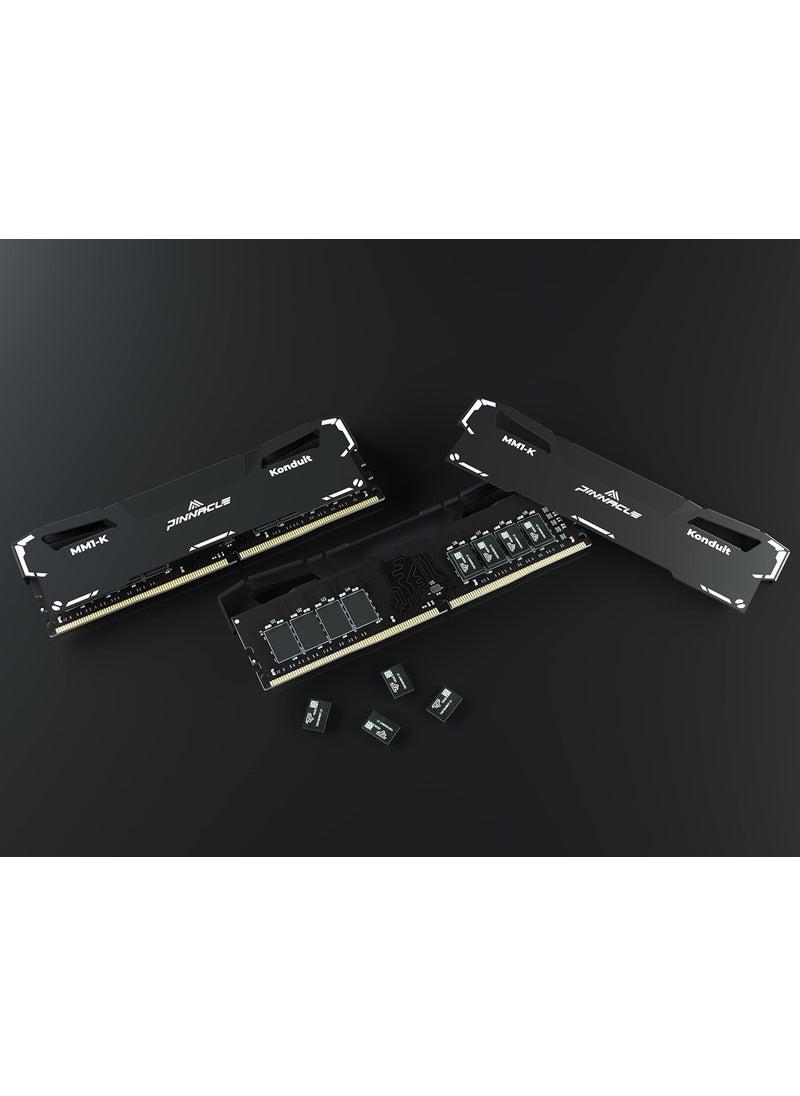 Timetec Timetec Pinnacle Konduit 16GB KIT(2x8GB) DDR4 3200MHz PC4-25600 CL16-18-18-38 XMP2.0 Overclocking 1.35V Compatible for AMD and Intel Desktop Gaming PC Memory Module RAM - Black  - Image 4