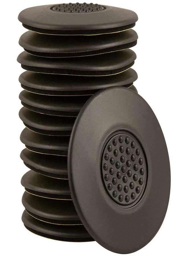 سوفت تاتش وسادات تثبيت أثاث ذاتية اللصق شديدة التحمل من سوفت تاتش، مقاس 2.5 بوصة، دائرية، مانعة للانزلاق، بنية اللون، 12 قطعة، 2 في 1 - Image 1