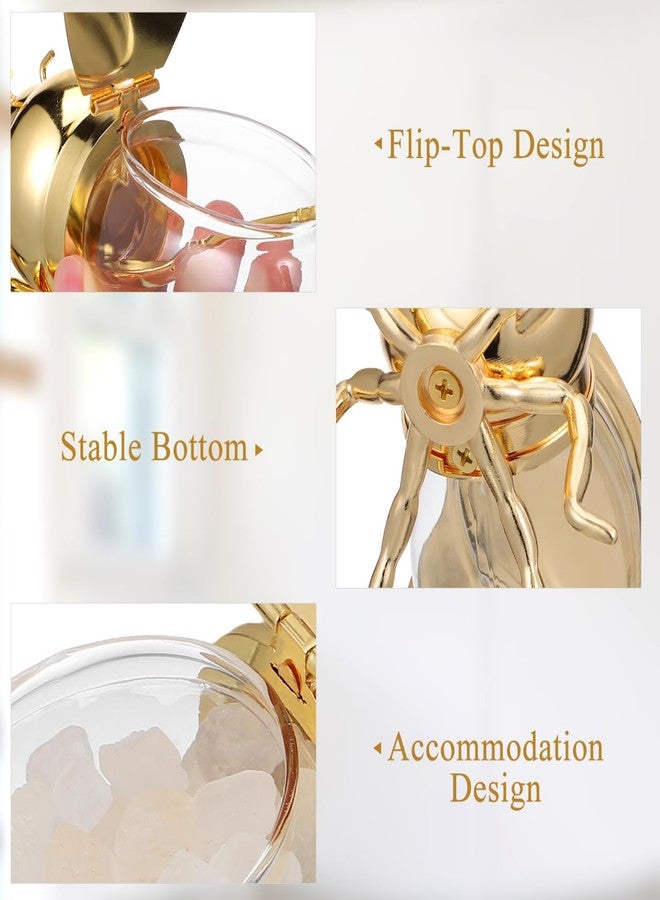 Luxshiny Honey Bee Sugar Shaker Multi-Function Spice Jar with Lid and Spoon 5.51 Inch Decorative Salt Container for Kitchen Dining Table - Image 3