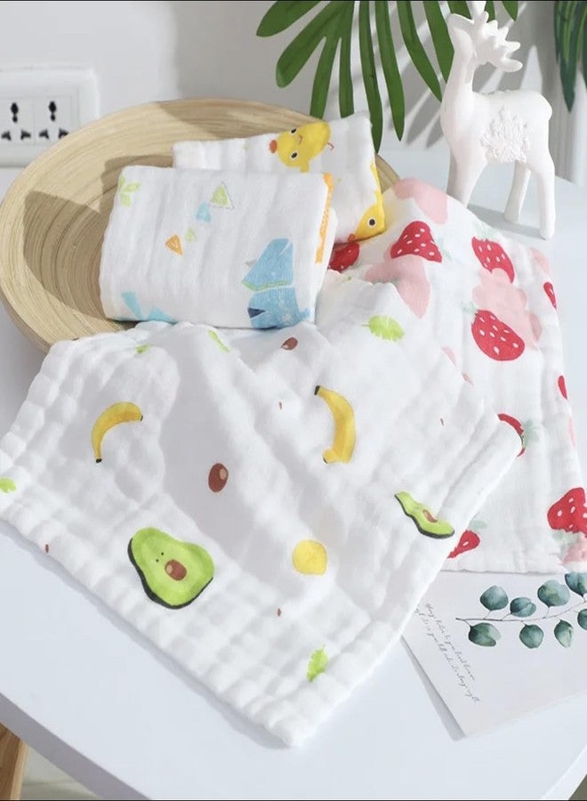 heartbury Baby Super Soft Absorbent Muslin 6 Layer 100% Organic Wash Towel- 100X100 cm - (0-3 Years) (30 * 30 Face Towel) 5psc - Image 2