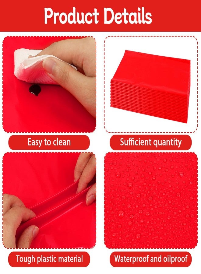 Lonfliness 12 Pack Plastic Table Runner 14 X 108inch Red Long Table Runners Valentines Disposable Red Smooth Tables Runner for Dinner Tables Decorations for Wedding Banquet Graduation Birthday Party Decor - Image 3