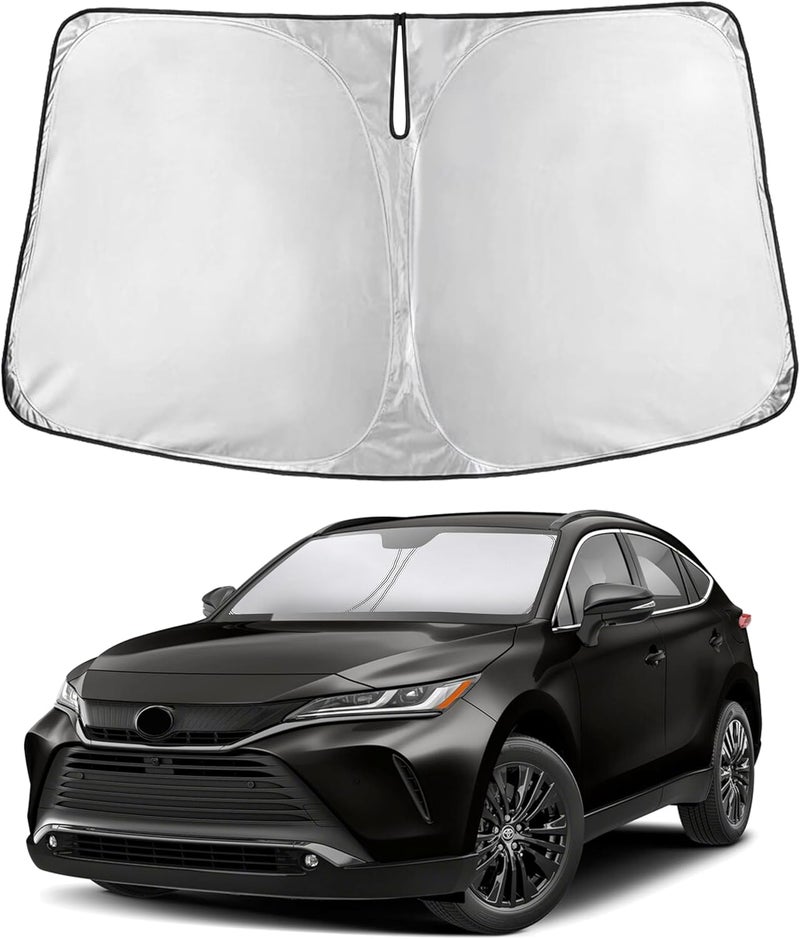 EcoNour Windshield Sunshade for Toyota Venza 2021 2022 2023, Sun Visor for Front Windshield & Window Sun Shade Cover, UV Heat Blocker & Protector, Car Accessories - Image 1