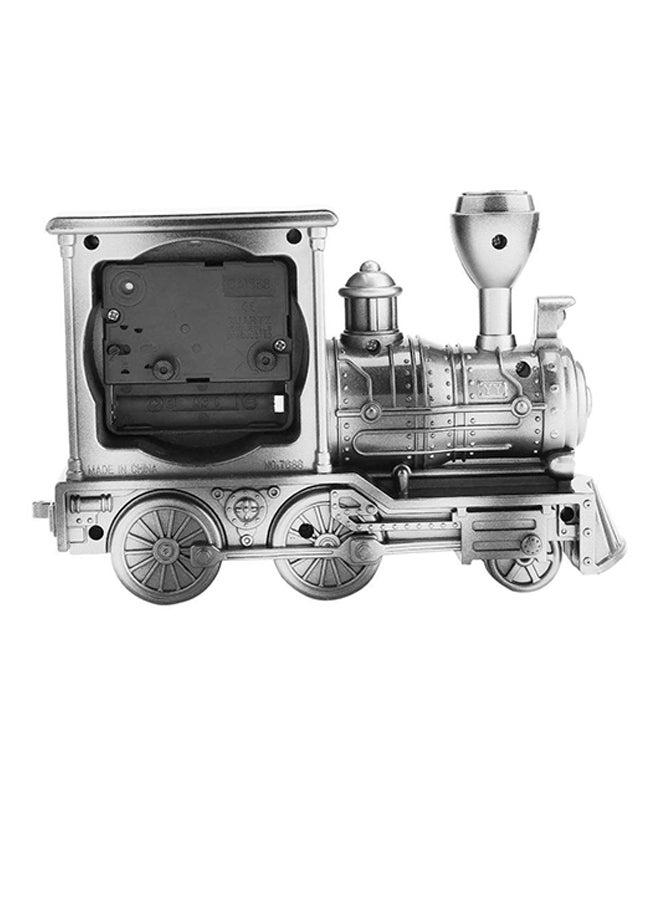 OUTAD Vintage Artistic Train Shape Alarm Desk Shelf Clock Grey - Image 3