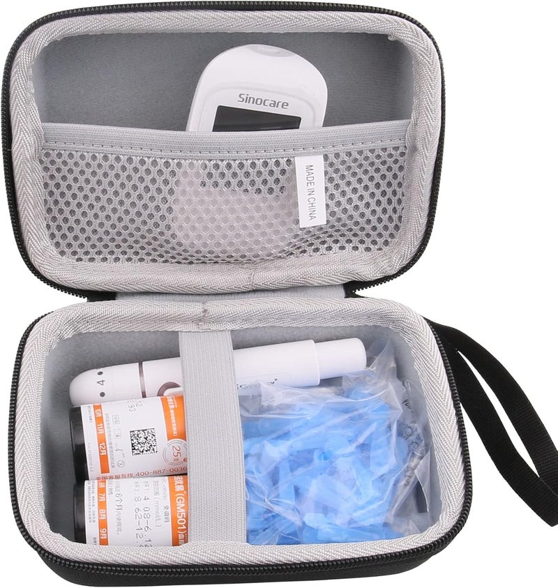 WAIYUCN Hard EVA Carrying Case for Care TouchAccuChekKETO MOJOCareSens Blood Glucose Monitor Kit  Diabetes Testing Kit CaseOnly Case large - Image 4