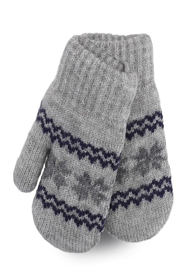 OVOY Toddler-Knit-Mittens Gloves for Kids 0-2 Years Boys & Girls - Winter Warm Fleece Lining with Anti-Loss String Gloves - Image 4