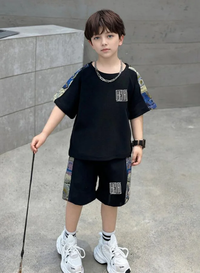 Take Two Boys Graphic Print T-Shirt and Shorts Set