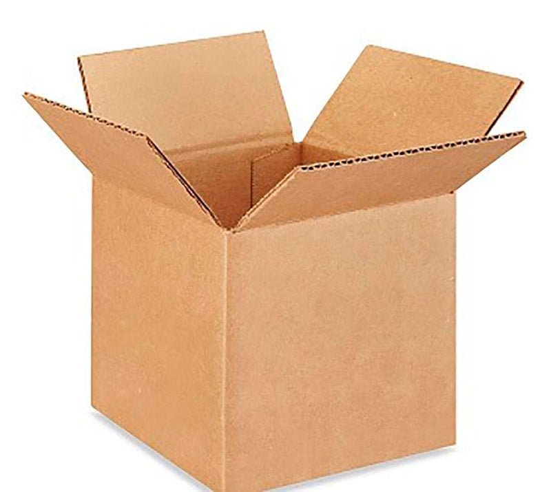 Pantryware Essentials 10 Small Moving Boxes 6x6x6 Corrugated Packing Cardboard Boxes - 10 pack - Image 1