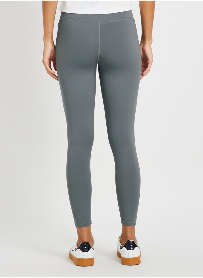 Take Two Solid Exposed Seam Detail Crop Length Leggings  - Image 4