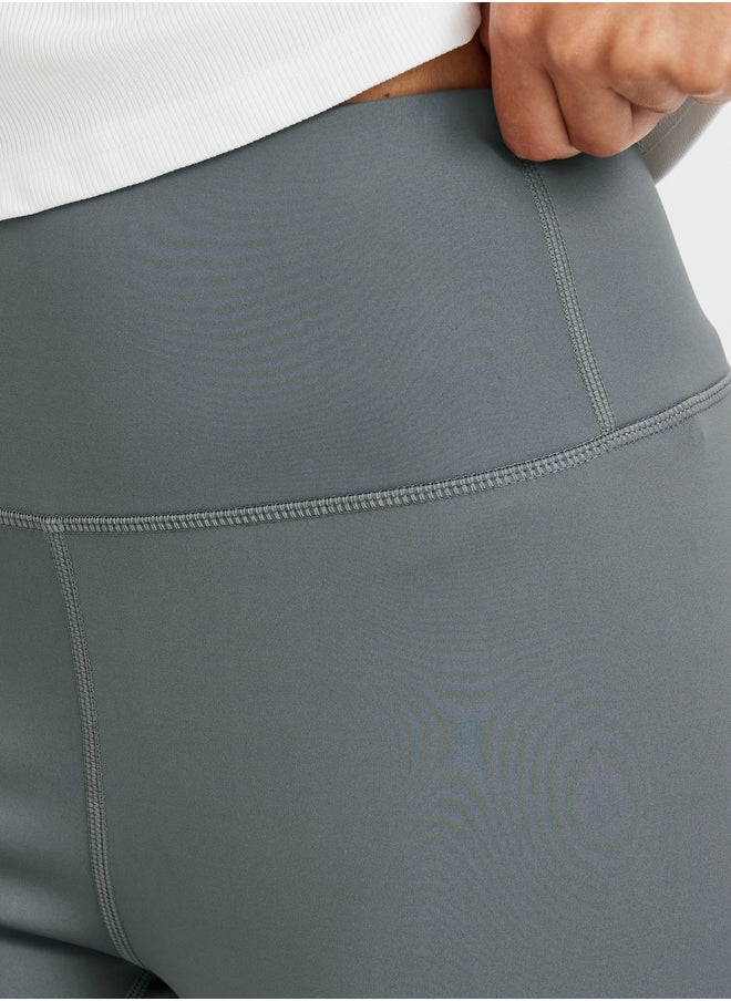 Take Two Solid Exposed Seam Detail Crop Length Leggings  - Image 3