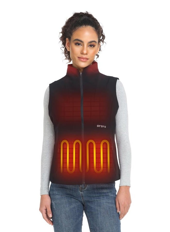 ORORO Women's Heated Vest with PrimaLoft Insulation, Heated Golf Vest for Sport Outdoors (Black,L) - Image 1
