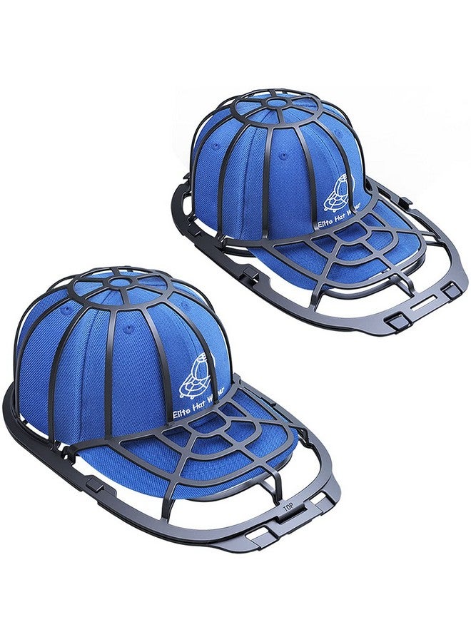 Eiito Eiito Hat Washer Cap Cleaner for Washing machcine, 2 Pack Baseball Cap Washers, Black Cap Cleaner for Dishwasher, Two Sizes of Cap Frame fit Adult and Children Caps/Hats  - Image 1