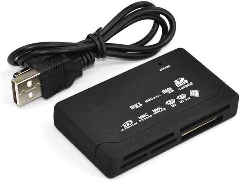 CARD READER ALL IN ONE Multi memory card reader All in 1 USB, Black