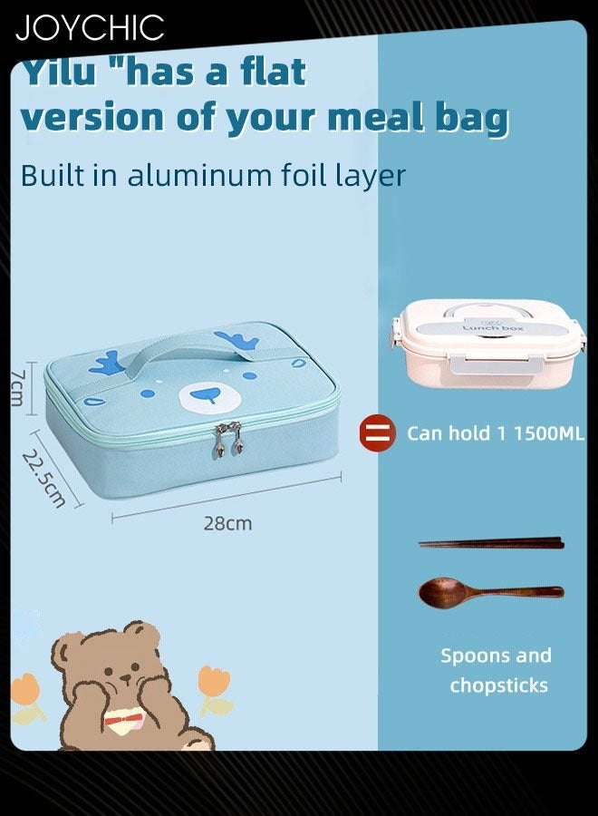 Joychic 3-Piece Oxford Multifunction Food Insulation Bag Warm and Fresh Keeping Reusable Lunch Bag for School Office Outdoor Picnic - Image 4