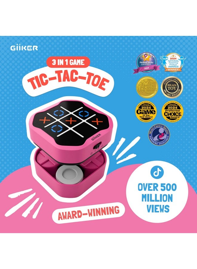 GiiKER Tic Tac Toe Bolt Game, Original 3-in-1 Handheld Puzzle Game Console, Portable Travel Games for Car Ride, Board Games for Kids and Adults, Birthday Gifts Easter Basket Stuffers for Ages 3+ - Image 2