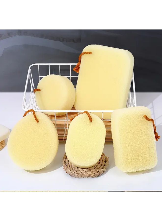 Five Piece Set Shower Body Scrub Sponges With Exfoliating Loofahs And Hanging Rope - Image 5