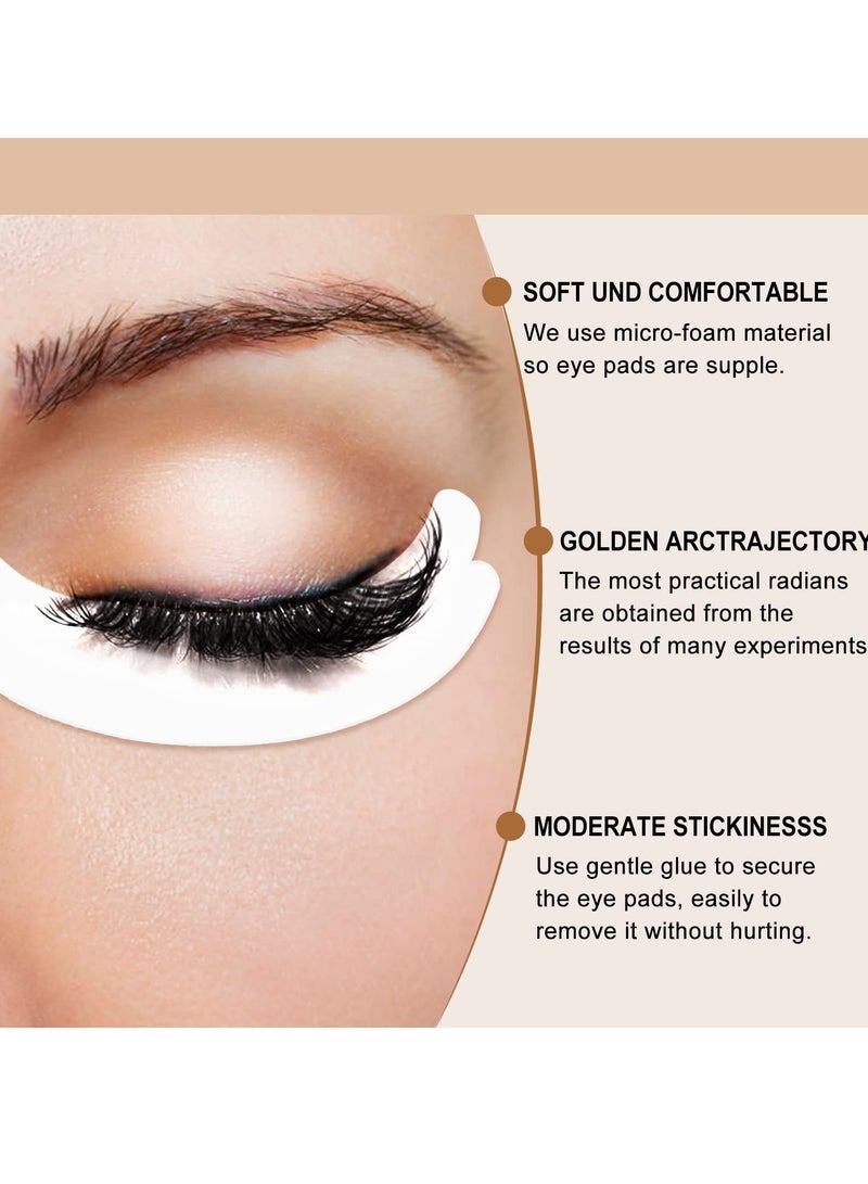 EXCEFORE 25 Pairs Eye Pads Lash Extensions, Lash Under Eye Pads For Lash Extensions Sticky Well Foam Eye Pads Lint Free Lash Pads for Eyelash Extensions Hypoallergenic Waterproof Eye Patches - Image 2