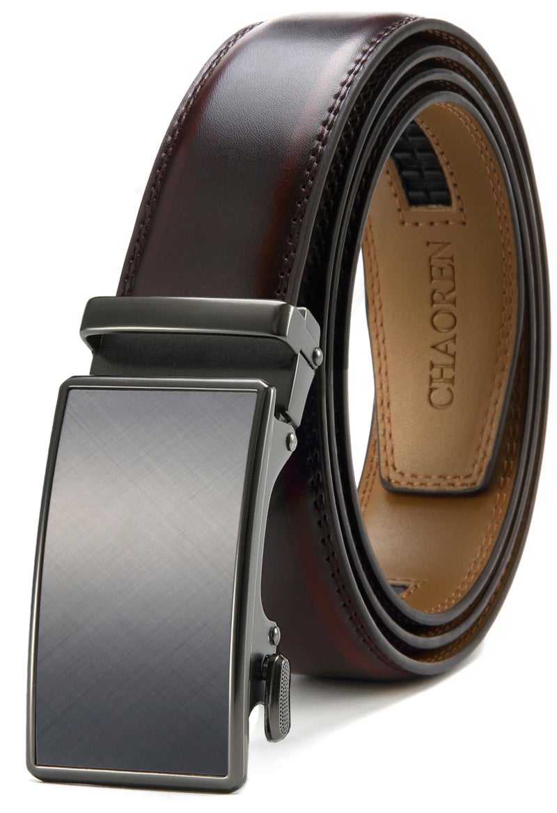 CHAOREN Mens Belt - Mens Ratchet Belt Leather 1 3/8" for Dress Pant - Micro Adjustable Belt Fit Everywhere - Image 1