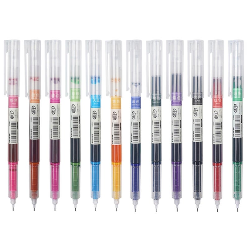 Wifpme 12 Colour Quick Dry Gel Pens, 0.5mm Fine Point Comfort Grip Gel Ink Pens Multi Colour Ink Aesthetic Journal Pen for Students Girls Boys Adults Writing Drawing School Office Supplies - Image 1