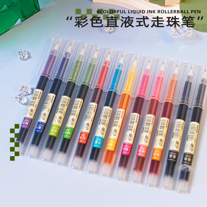 Wifpme 12 Colour Quick Dry Gel Pens, 0.5mm Fine Point Comfort Grip Gel Ink Pens Multi Colour Ink Aesthetic Journal Pen for Students Girls Boys Adults Writing Drawing School Office Supplies - Image 5