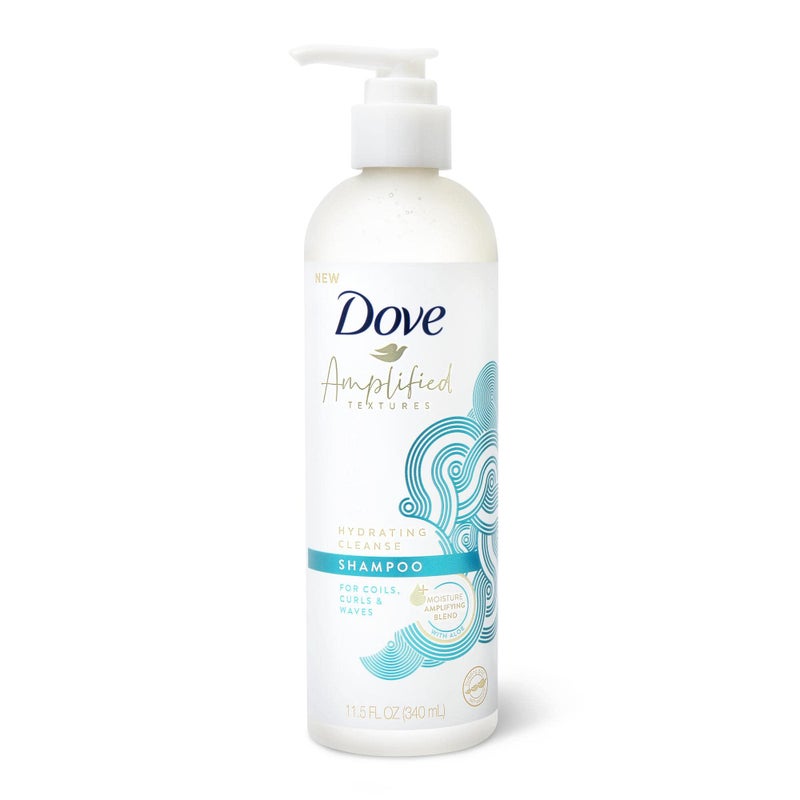 Dove Amplified Textures, Hydrating Cleanse Shampoo, 11.5 fl oz (340 ml), Dove - Image 1