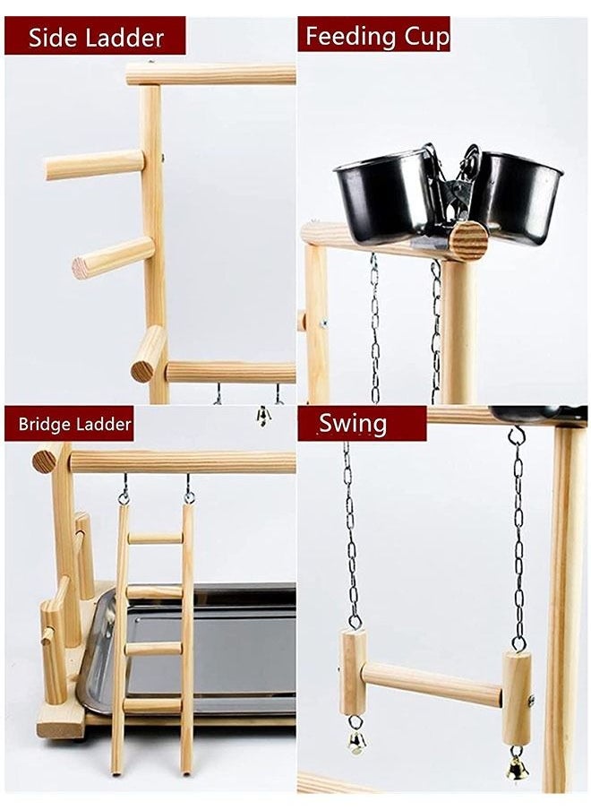 Neostyle Neostyle Bird Playpen Exercise Gym with Ladder Feeder Cup Playground  - Image 3