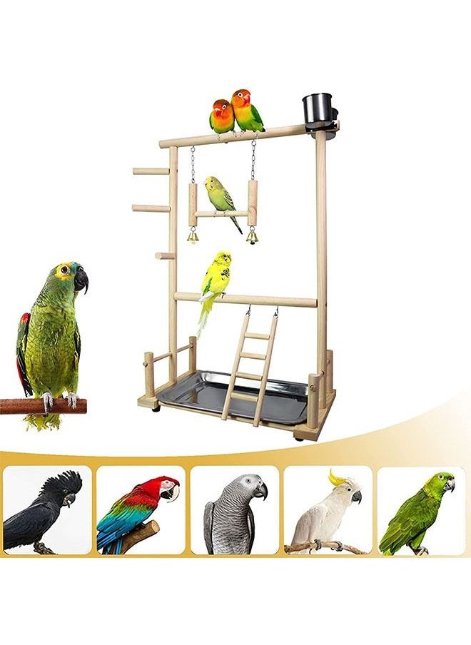 Neostyle Neostyle Bird Playpen Exercise Gym with Ladder Feeder Cup Playground  - Image 4