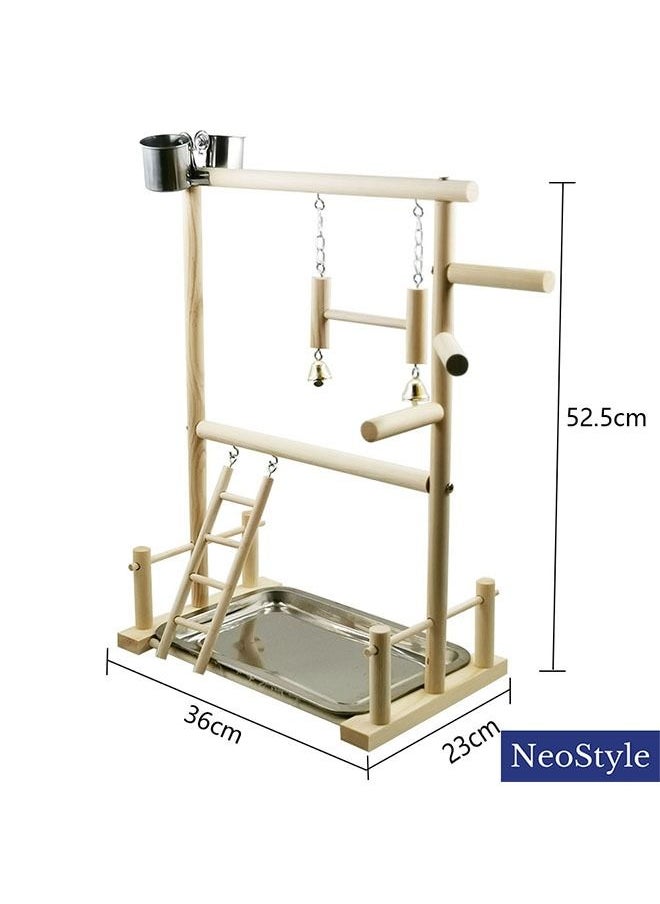Neostyle Neostyle Bird Playpen Exercise Gym with Ladder Feeder Cup Playground  - Image 2