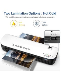 OSMILE SL299 Hot And Cold Laminating Machine, Laminator Machine A4 A5 A6 for Home School Office Use,  2 Roller System Thermal Laminator  with ABS Button for, 9 inches Max Width(With 12 Laminating Pouches)  - Image 3