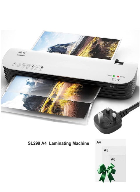 آلة التغليف SL299 للسخن/البارد، مجموعة A4 ، زر ABS، استخدام مكتبي/منزلي، عرض 9 بوصة، مع  أظرف.