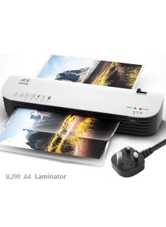 OSMILE SL299 Hot And Cold Laminating Machine, Laminator Machine A4 A5 A6 for Home School Office Use,  2 Roller System Thermal Laminator  with ABS Button for, 9 inches Max Width(With 12 Laminating Pouches)  - Image 2