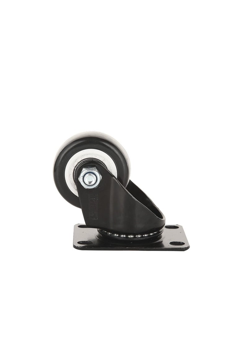 BMB tools 2-Piece 2inch Black PVC White Rim Caster - Swivel - Plate  - Image 2