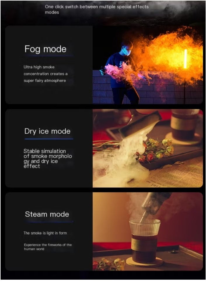 WALALLA Professional Fog Machine with Remote - Portable Fog Effect Generator for Photography & Video Shoots | Instant Party Haze Maker for Halloween, Concerts & Events 276g - Image 4