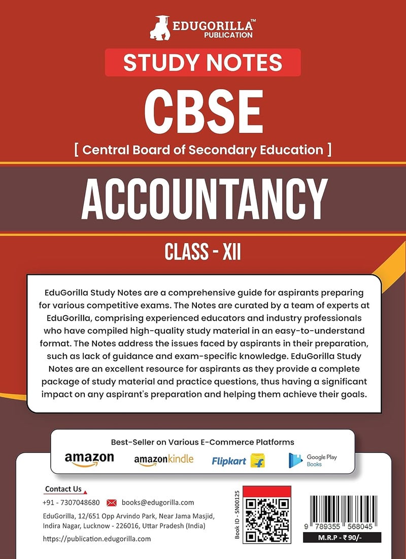 CBSE (Central Board of Secondary Education) Class XII Commerce - Accountancy Topic-wise Notes A Complete Preparation Study Notes with Solved MCQs  - Image 2