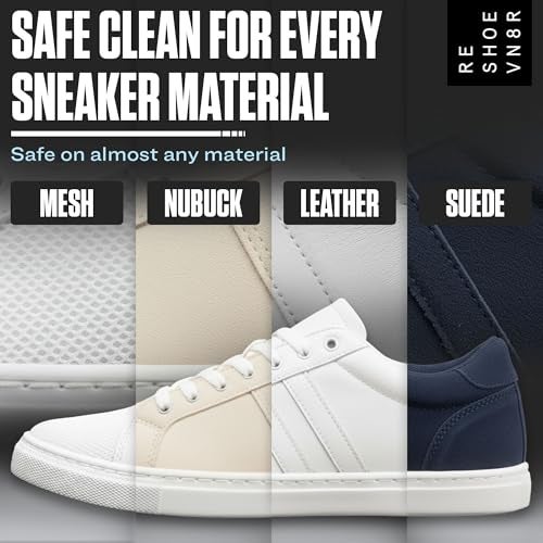 Reshoevn8r Shoe Cleaning Solution, 16 oz - Sneaker Cleaner & Shoe Care for Canvas, Leather, Mesh, Suede, White, & Nubuck Shoes - Shoe Cleaner Sneakers Kit Solution in Easy-to-Use Bottle - 120-200 Uses - Image 2
