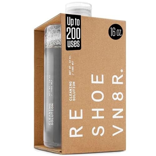 Reshoevn8r Shoe Cleaning Solution, 16 oz - Sneaker Cleaner & Shoe Care for Canvas, Leather, Mesh, Suede, White, & Nubuck Shoes - Shoe Cleaner Sneakers Kit Solution in Easy-to-Use Bottle - 120-200 Uses - Image 1