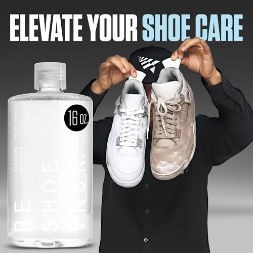 Reshoevn8r Shoe Cleaning Solution, 16 oz - Sneaker Cleaner & Shoe Care for Canvas, Leather, Mesh, Suede, White, & Nubuck Shoes - Shoe Cleaner Sneakers Kit Solution in Easy-to-Use Bottle - 120-200 Uses - Image 4