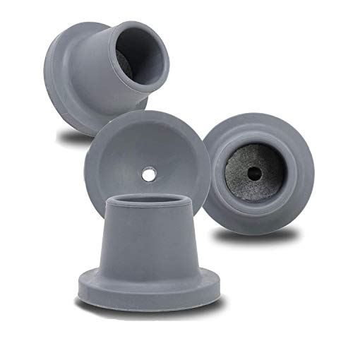 RAIKEDR Replacement Feet for Shower Chair Bath Seat, Shower stools and Transfer Bench, Non-Skid Shower Bench and Tub Transfer Benches Rubber Suction Cup Feet, Metal Insert Reinforced (1-1/8" I.D, Grey) - Image 1