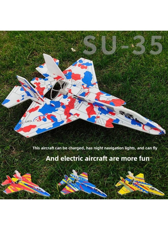 Su 35 Su 27 Electric Aircraft USB Charging Hand Throwing Swing Glider Model Aircraft Children's Aircraft Supply-Color:Upgraded Version 81192 Chinese Red Belt Landing Gear  - Image 5