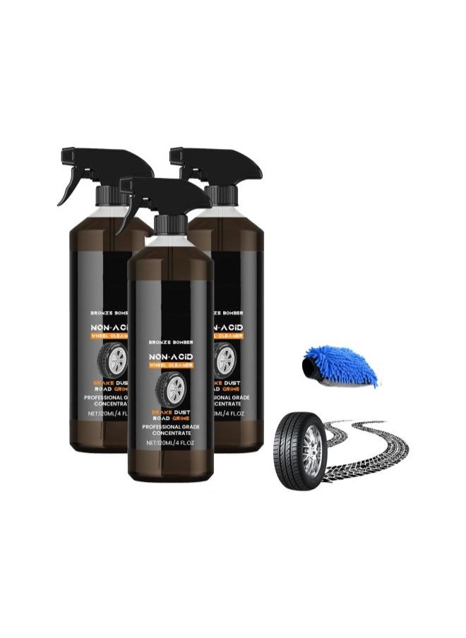 Generic - 120ml Bronze Bomber Non-Acid Wheel Cleaner, Brake Bomber Wheel Cleaner, Bronze Bomber Wheel Cleaner, Non-Acid Car Wash Rim Cleaner & Brake Dust Remover Wheel Cleaner (3) - Image 1