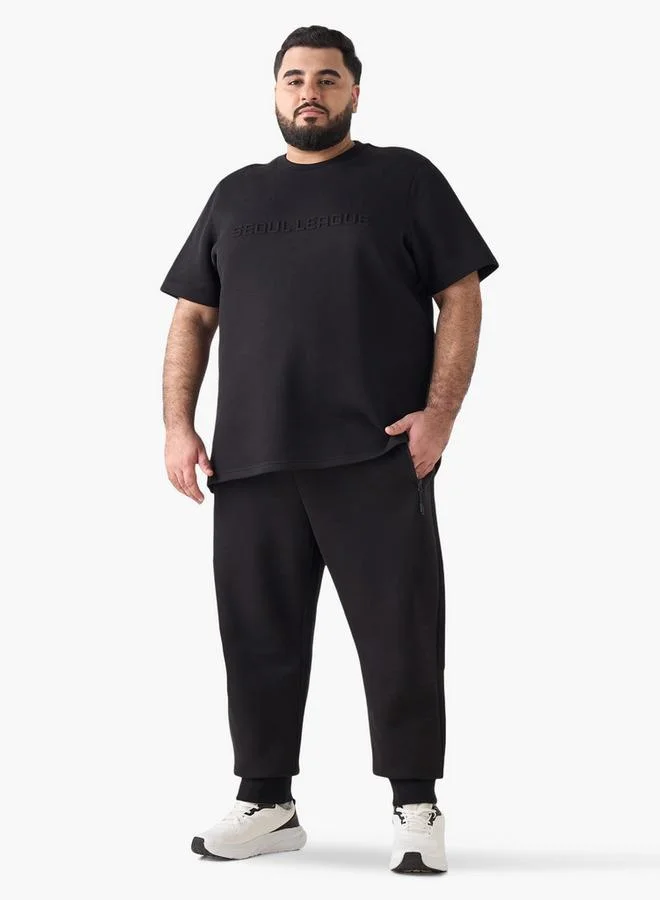 Maxim BLACK Men Regular Fit Joggers with Drawstring Closure for Men | Best Price UAE