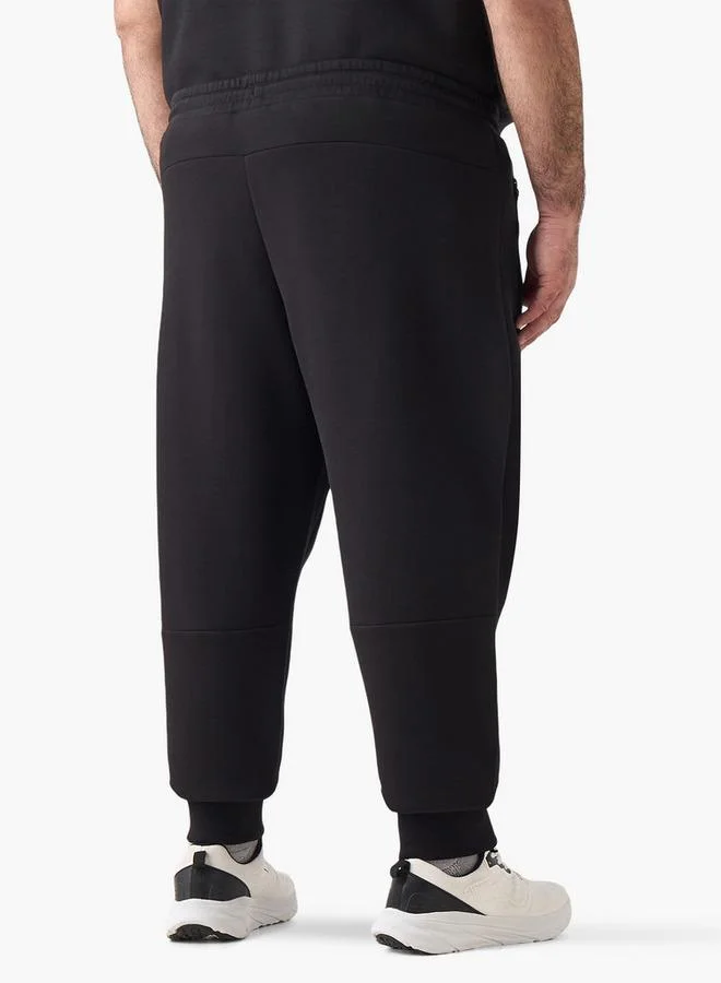 Maxim BLACK Men Regular Fit Joggers with Drawstring Closure for Men | Best Price UAE