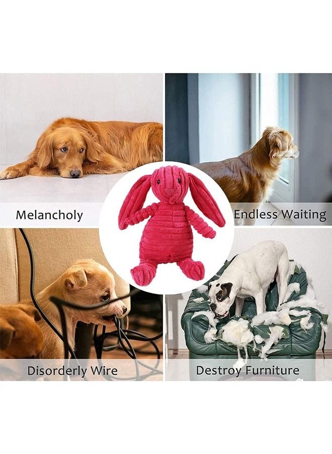 Neostyle Neostyle Plush Corduroy Durable Dog Toy Bunny  - Image 3