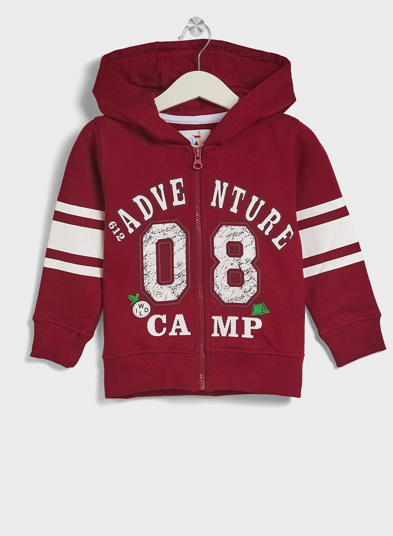 Pinata Boys Drawstring Printed Full Zip Hoodie jacket - Image 1