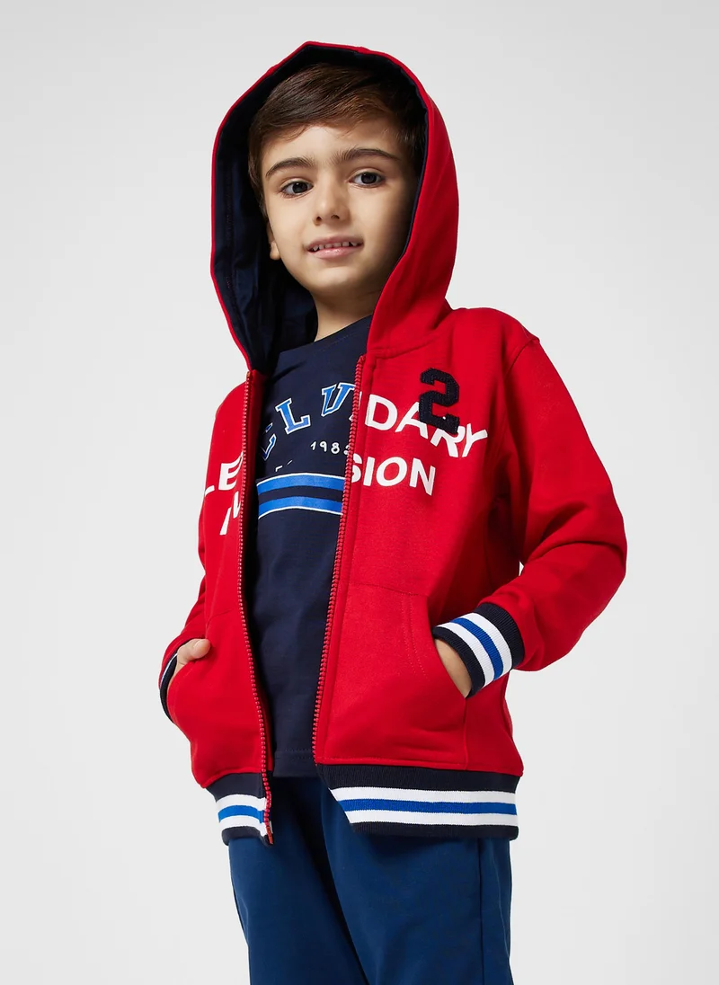 Pinata Boys Drawstring Printed Full Zip Hoodie jacket