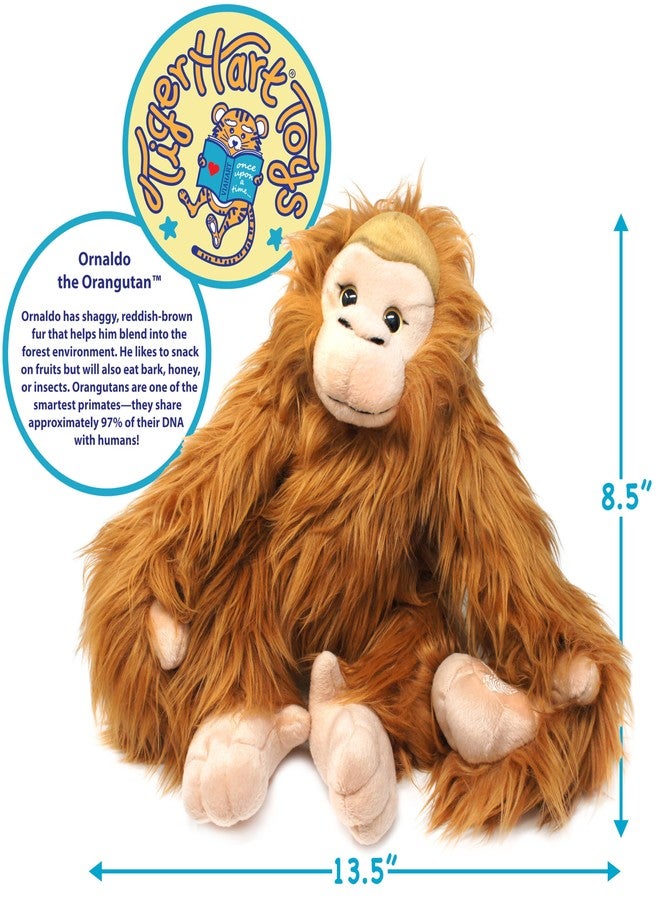 TigerHart Ornaldo The Orangutan Monkey - 19 Inch (with Hanging Arms Outstretched) Stuffed Animal Plush Chimpanzee - Image 3